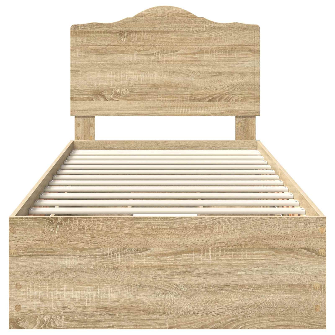 Sengestel med skuffe Sonoma eg 100 x 200 cm Ingeniørtræ
