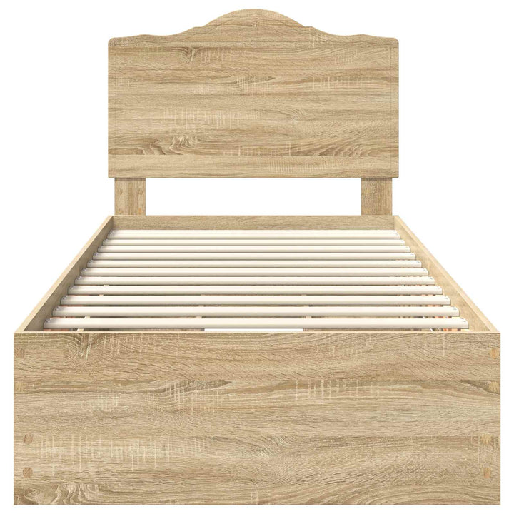 Sengestel med skuffe Sonoma eg 75 x 190 cm Ingeniørtræ
