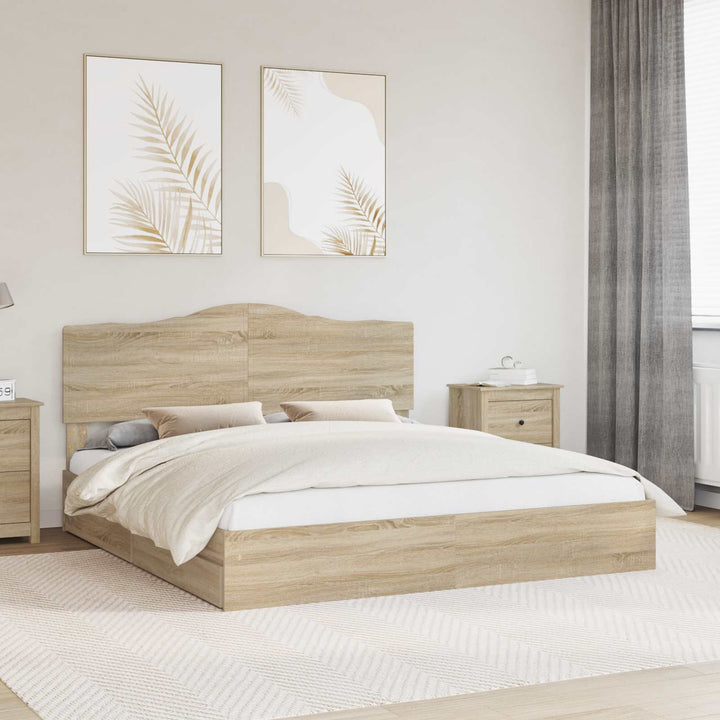 Opbevaringsseng Sonoma eg 180 x 200 cm Konstrueret træ
