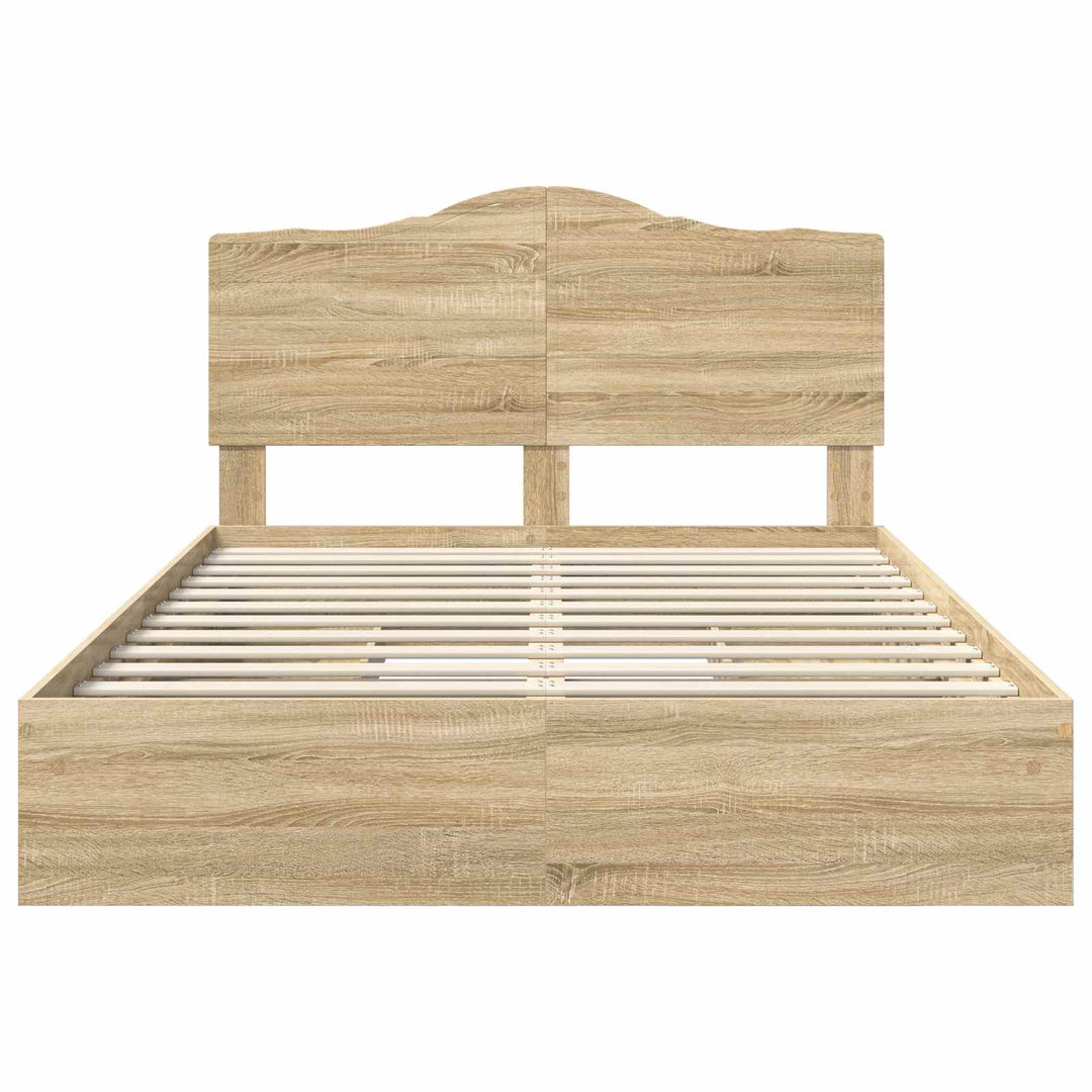 Opbevaringsseng Sonoma eg 150 x 200 cm Konstrueret træ