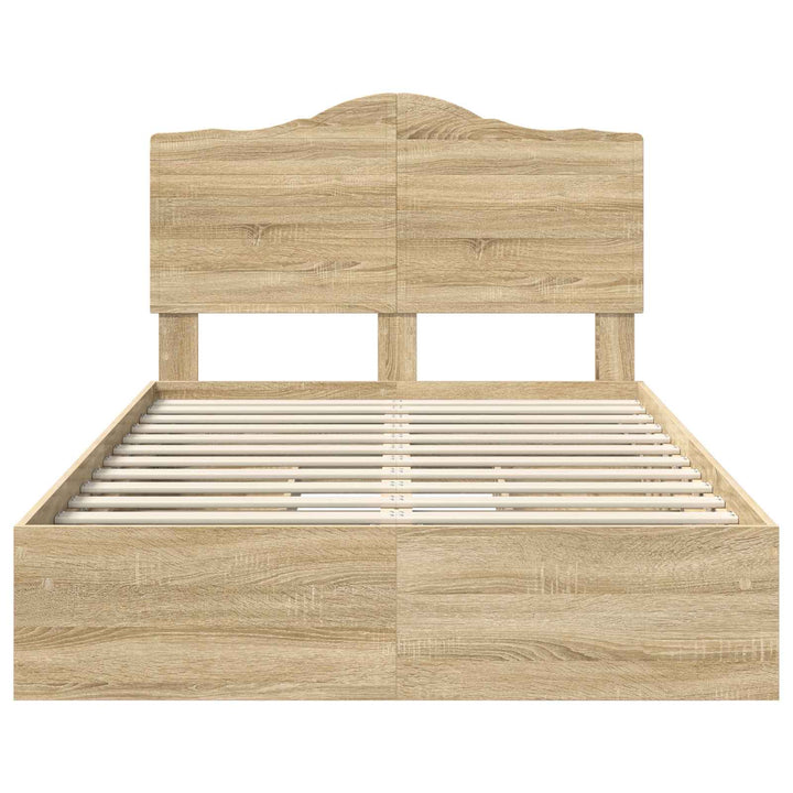 Opbevaringsseng Sonoma eg 135 x 190 cm Konstrueret træ