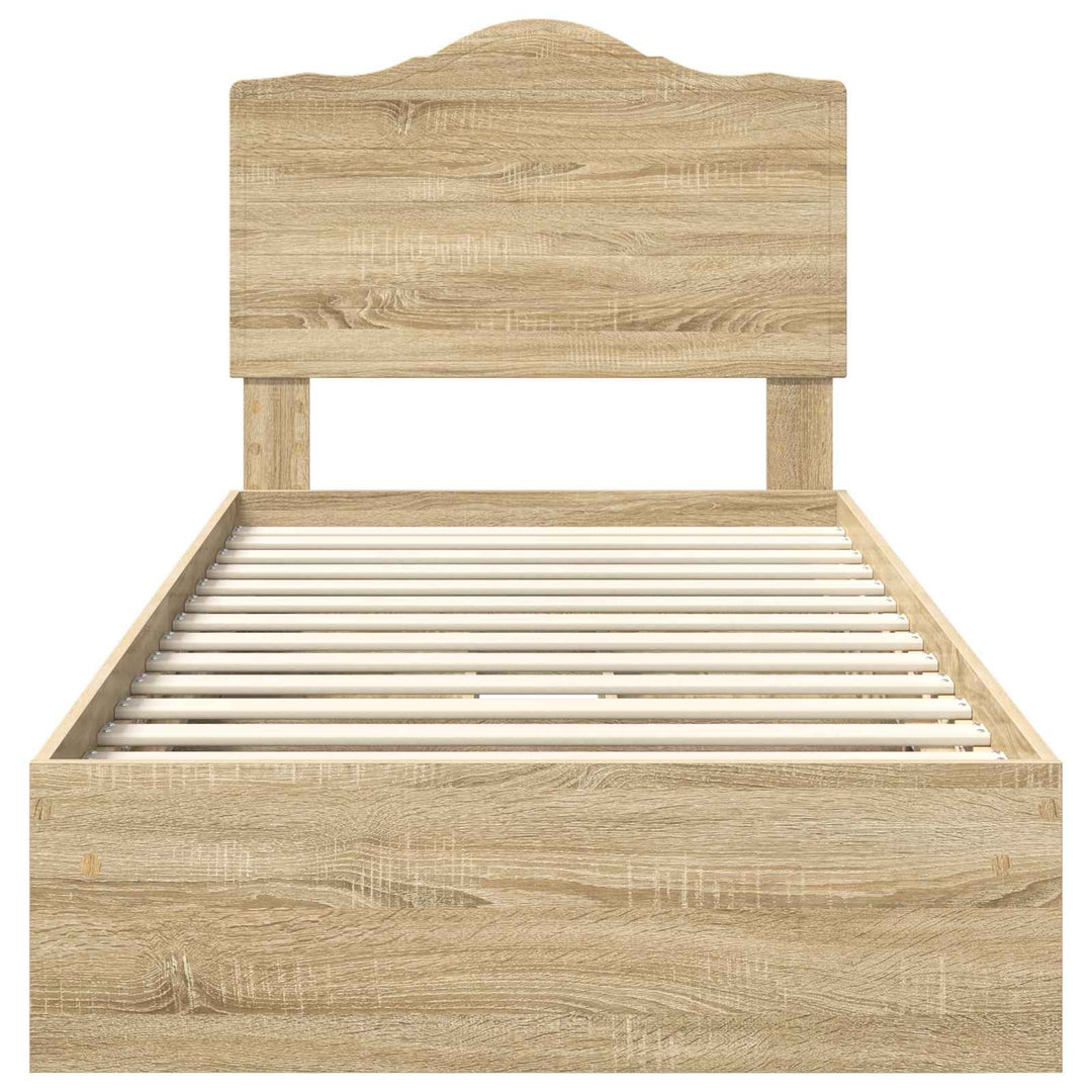 Opbevaringsseng Sonoma eg 100 x 200 cm Konstrueret træ