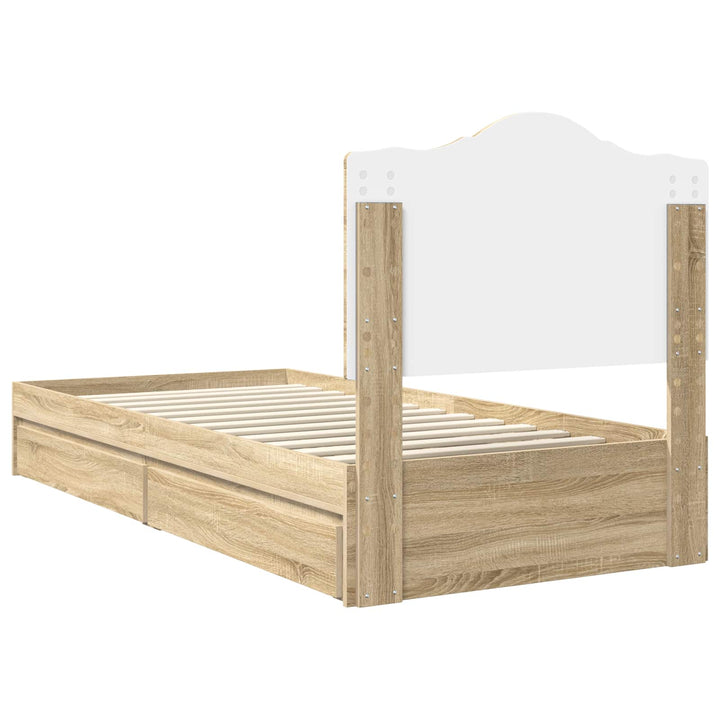 Opbevaringsseng Sonoma eg 90 x 200 cm Konstrueret træ