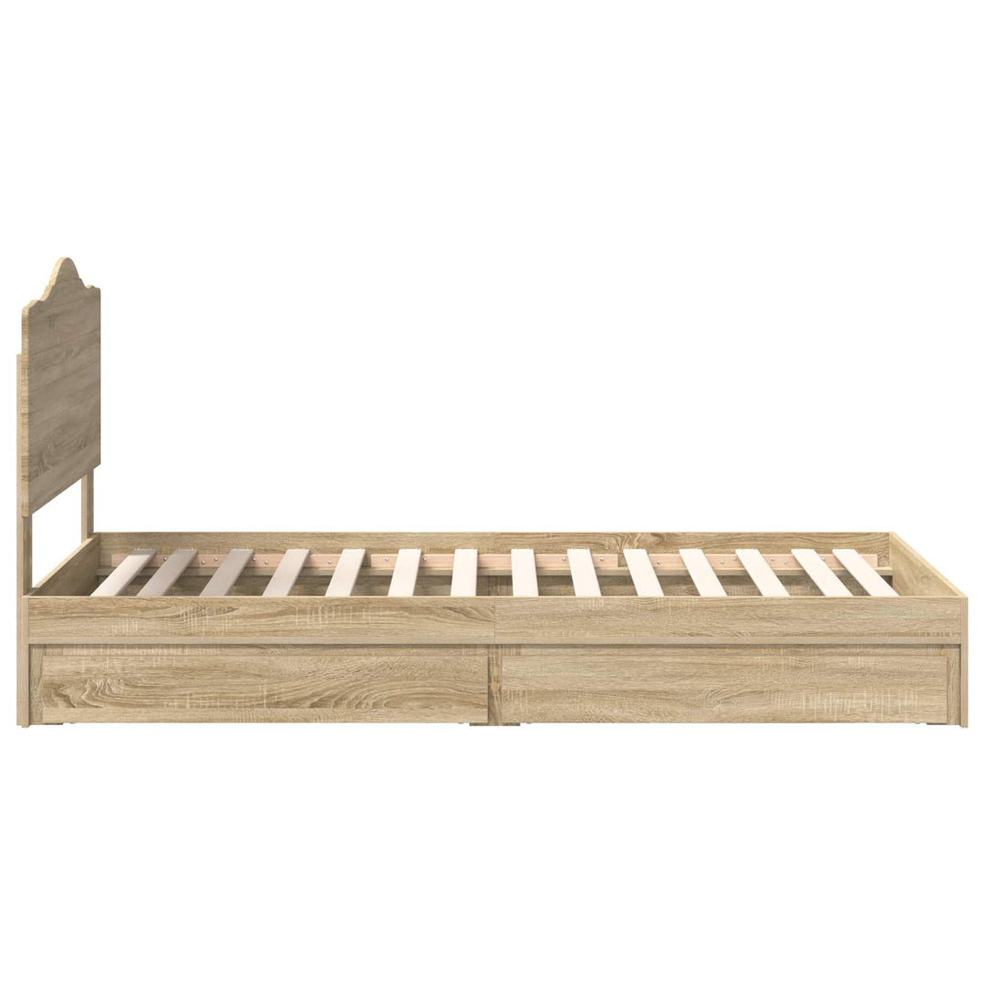 Opbevaringsseng Sonoma eg 70 x 190 cm Konstrueret træ