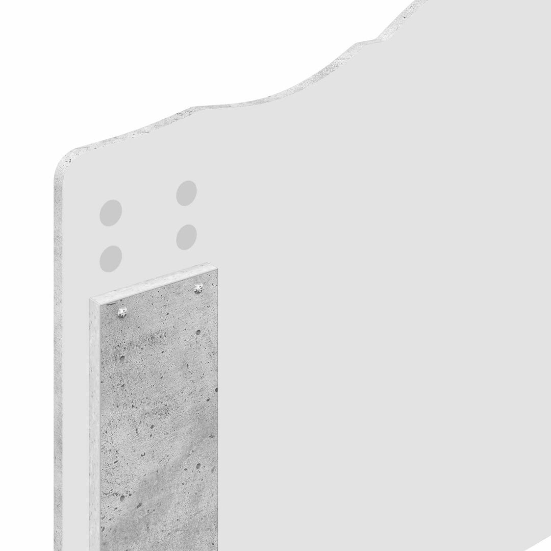 Sengestel med hovedgærde Beton Grå 70 x 190 cm Konstrueret træ