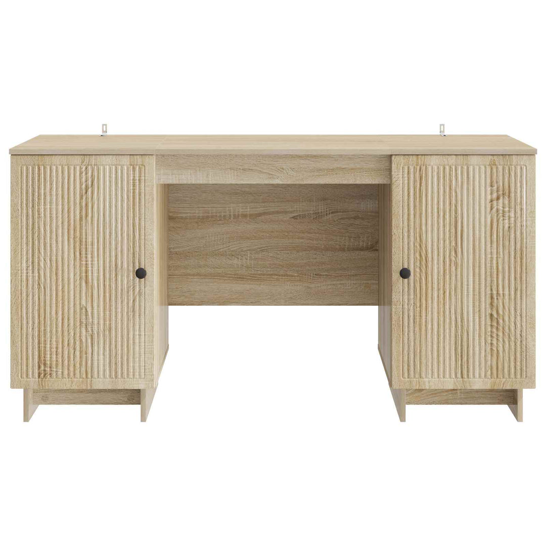 Bord Sonoma-eg Konstrueret træ 142,5 x 50 x 75 cm