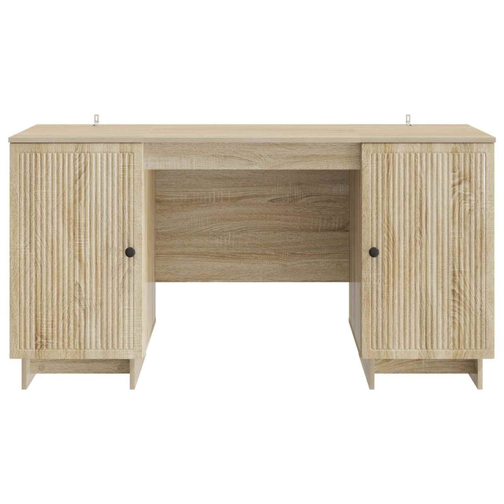 Bord Sonoma-eg Konstrueret træ 142,5 x 50 x 75 cm