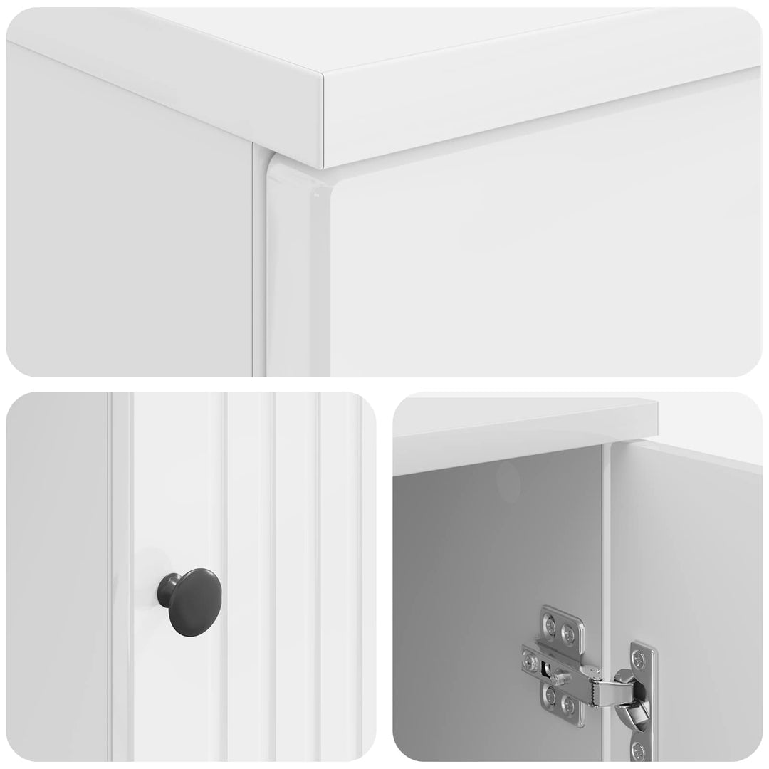 Bord med hylde Gloss Hvid 142,5 x 50 x 75 cm Konstrueret træ