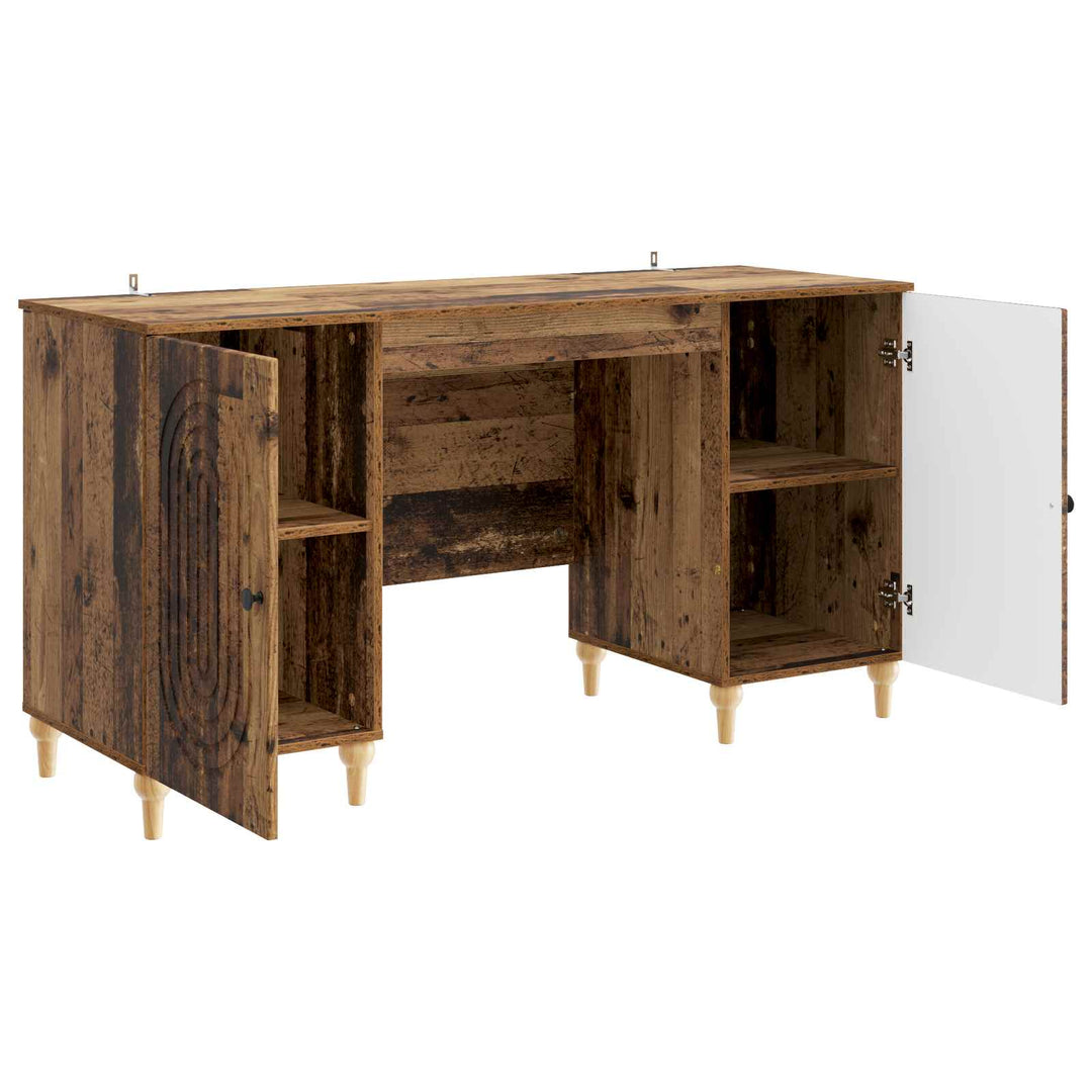 Bord med hylde Gammelt træ 142,5 x 50 x 75 cm Konstrueret træ
