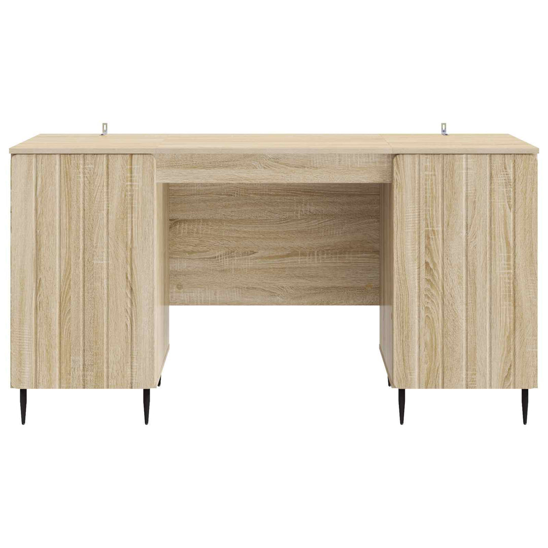 Bord med hylde Sonoma-eg 142,5 x 50 x 75 cm Konstrueret træ