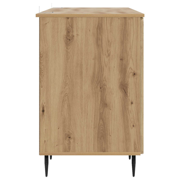 Bord med hylde Artisan-eg 142,5 x 50 x 75 cm Konstrueret træ