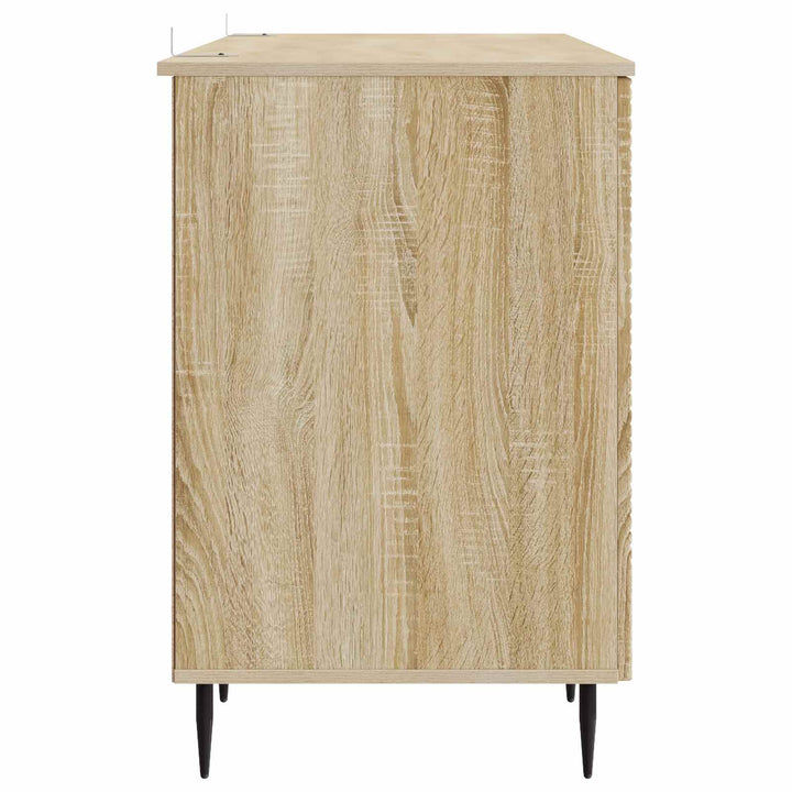 Bord med hylde Sonoma-eg 142,5 x 50 x 75 cm Konstrueret træ