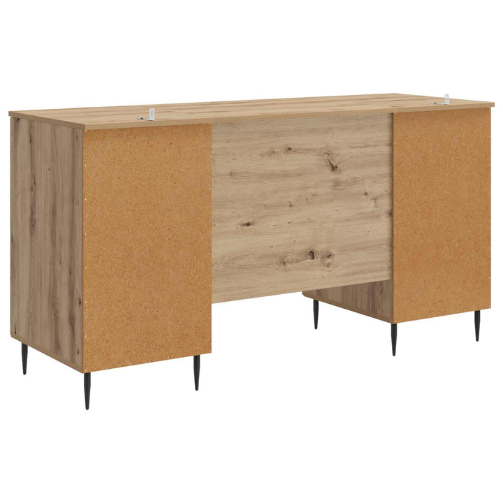 Bord med hylde Artisan-eg 142,5 x 50 x 75 cm Konstrueret træ