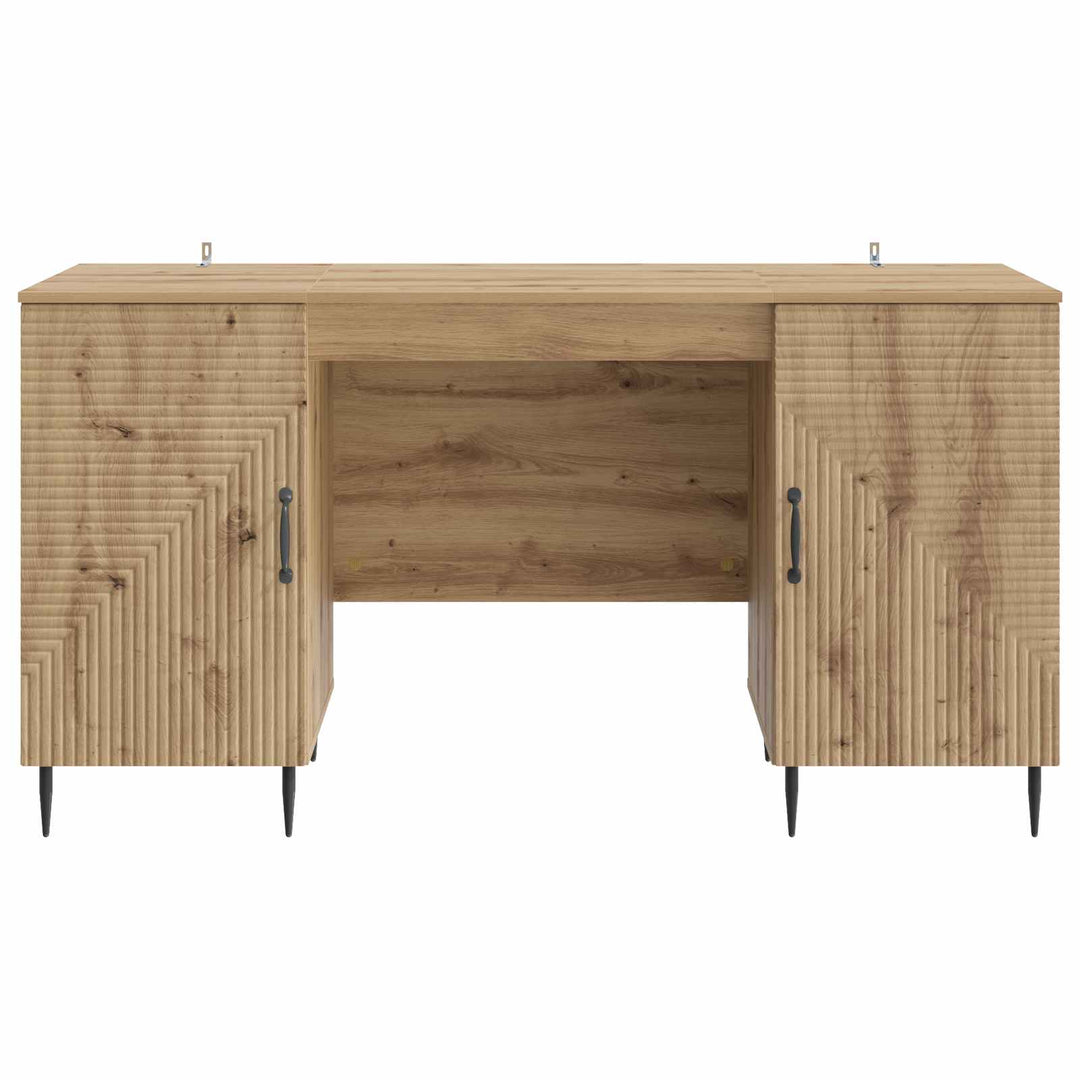 Bord med hylde Artisan-eg 142,5 x 50 x 75 cm Konstrueret træ