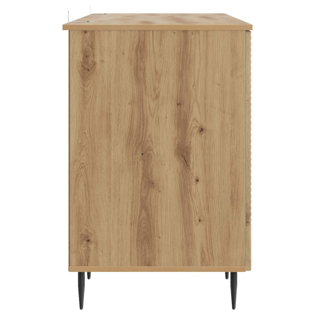 Bord med hylde Artisan-eg 142,5 x 50 x 75 cm Konstrueret træ