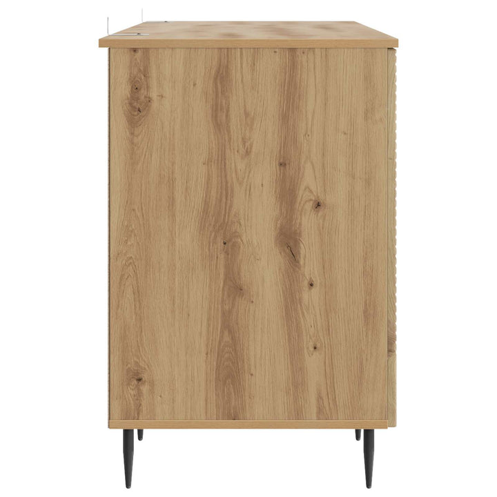Bord med hylde Artisan-eg 142,5 x 50 x 75 cm Konstrueret træ
