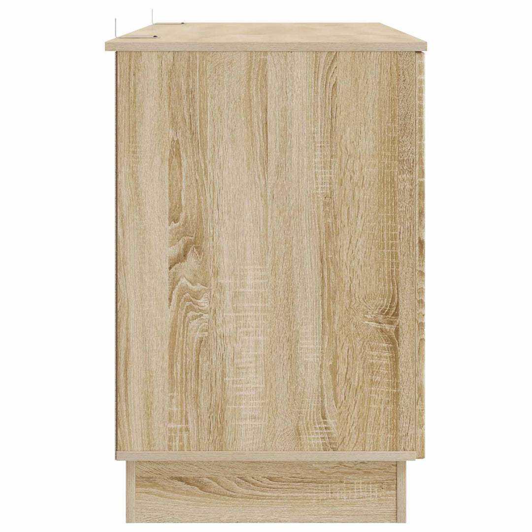 Bord med hylde Sonoma-eg 142,5 x 50 x 75 cm Konstrueret træ