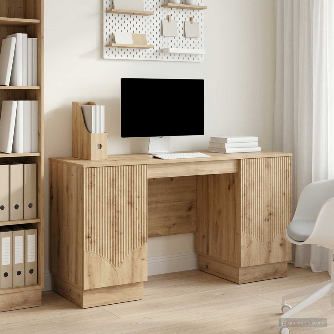Bord Artisan-eg Konstrueret træ 142,5 x 50 x 75 cm