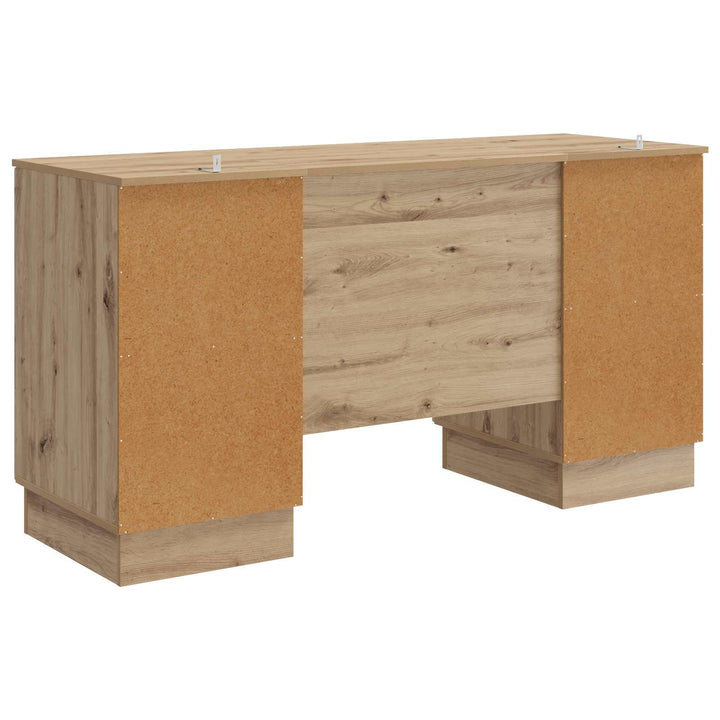 Bord med hylde Artisan-eg 142,5 x 50 x 75 cm Konstrueret træ