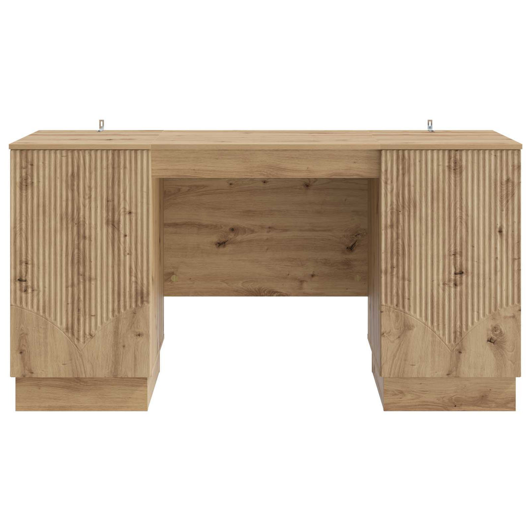 Bord med hylde Artisan-eg 142,5 x 50 x 75 cm Konstrueret træ