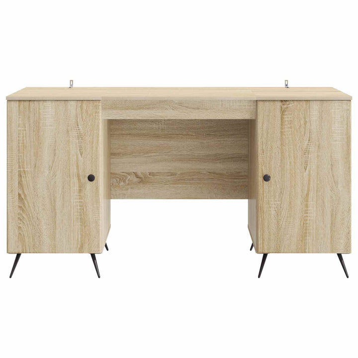 Bord med hylde Sonoma-eg 142,5 x 50 x 75 cm Konstrueret træ