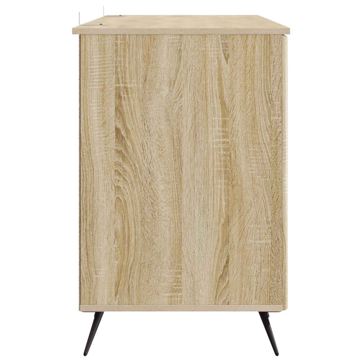 Bord med hylde Sonoma-eg 142,5 x 50 x 75 cm Konstrueret træ