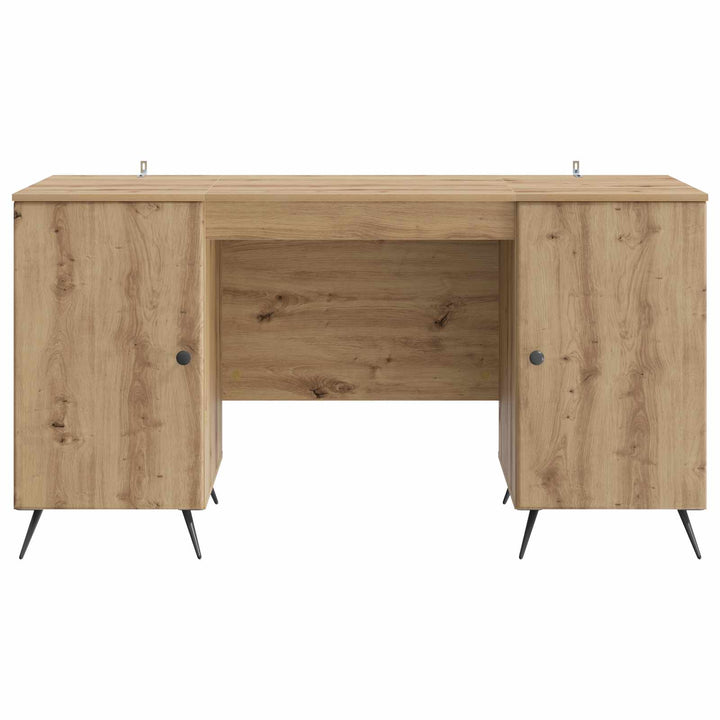 Bord med hylde Artisan-eg 142,5 x 50 x 75 cm Konstrueret træ