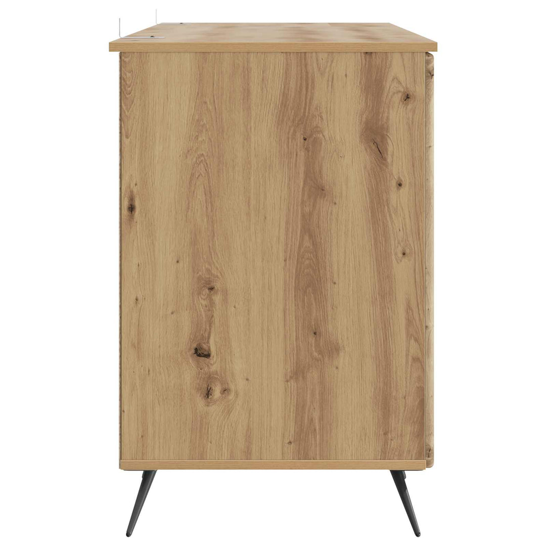 Bord med hylde Artisan-eg 142,5 x 50 x 75 cm Konstrueret træ