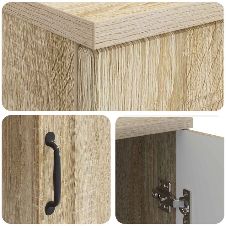 Bord med hylde Sonoma-eg 142,5 x 50 x 75 cm Konstrueret træ