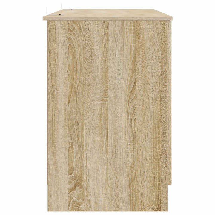 Bord med hylde Sonoma-eg 142,5 x 50 x 75 cm Konstrueret træ