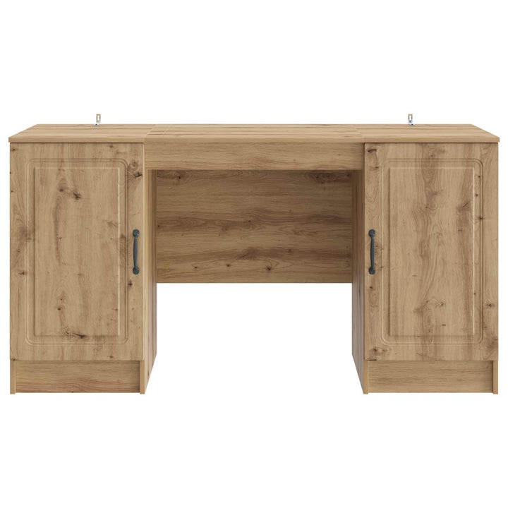 Bord med hylde Artisan-eg 142,5 x 50 x 75 cm Konstrueret træ