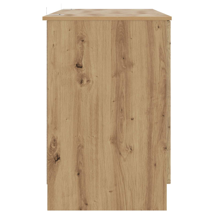 Bord med hylde Artisan-eg 142,5 x 50 x 75 cm Konstrueret træ