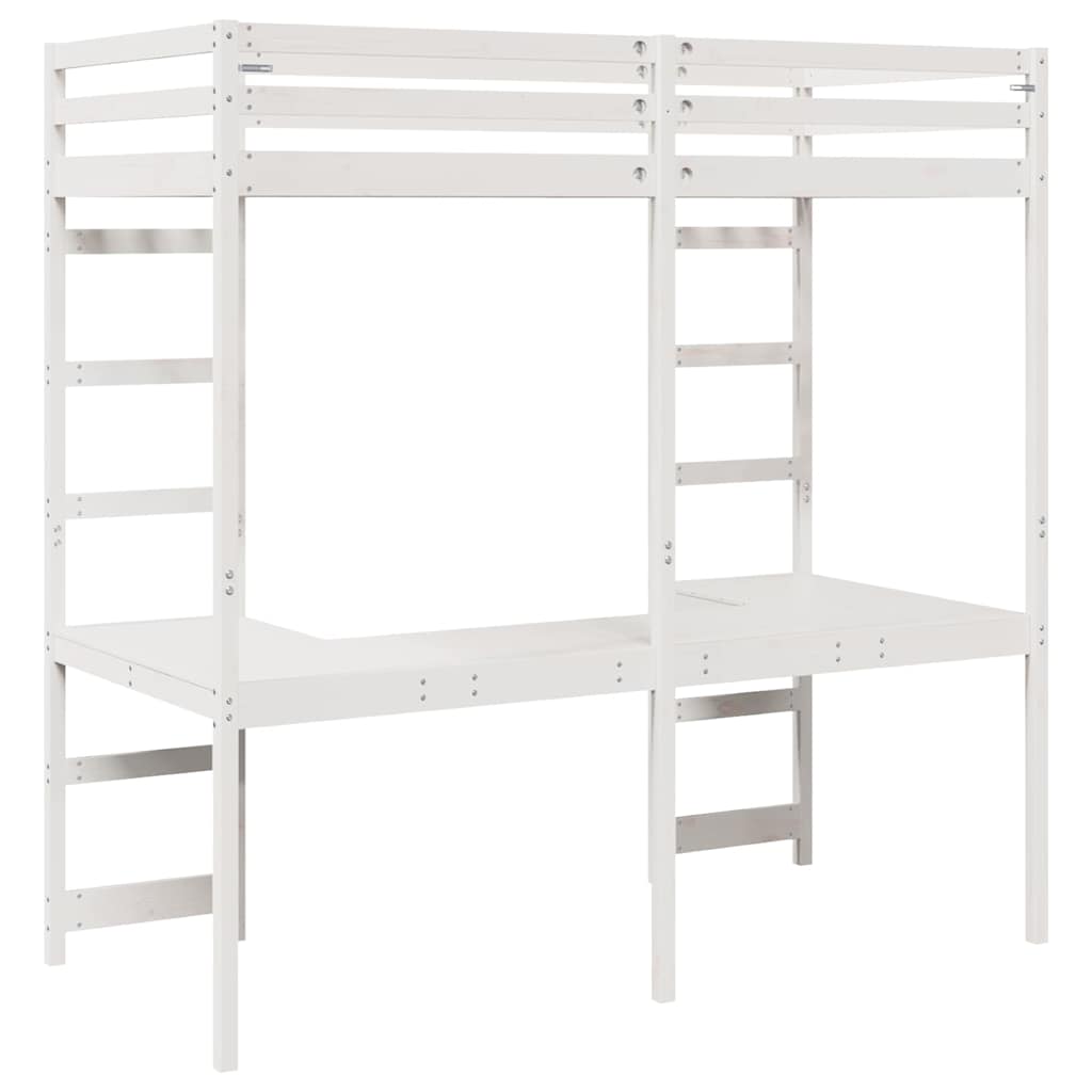 Hemsengramme Hvid 90 x 200 cm Massiv fyrretræ