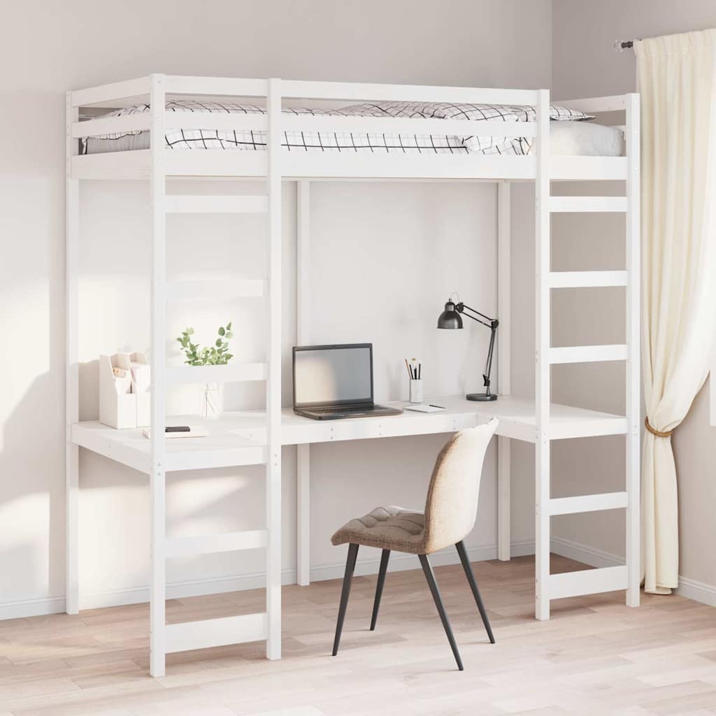 Hemsengramme Hvid 80 x 200 cm Massiv fyrretræ