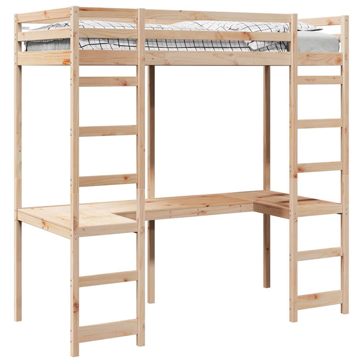 Hemsengramme Naturfarvet 90 x 190 cm Massiv fyrretræ