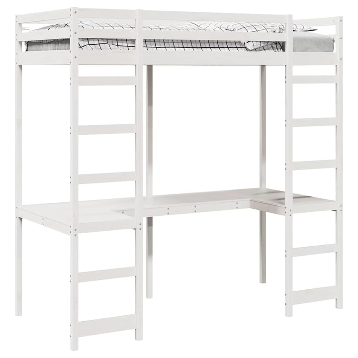 Hemsengramme Hvid 90 x 190 cm Massiv fyrretræ