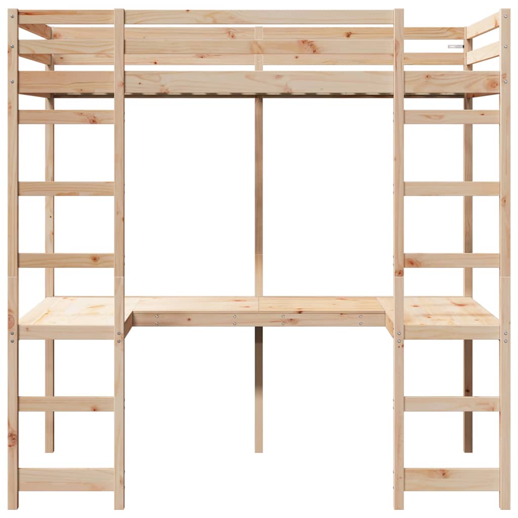 Hemsengramme Naturfarvet 75 x 190 cm Massiv fyrretræ