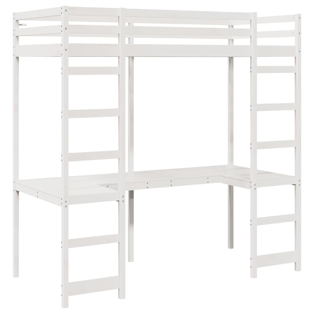 Hemsengramme Hvid 75 x 190 cm Massiv fyrretræ