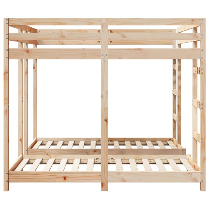Trippel køjesengramme Brun 160 x 200 cm Massiv fyrretræ