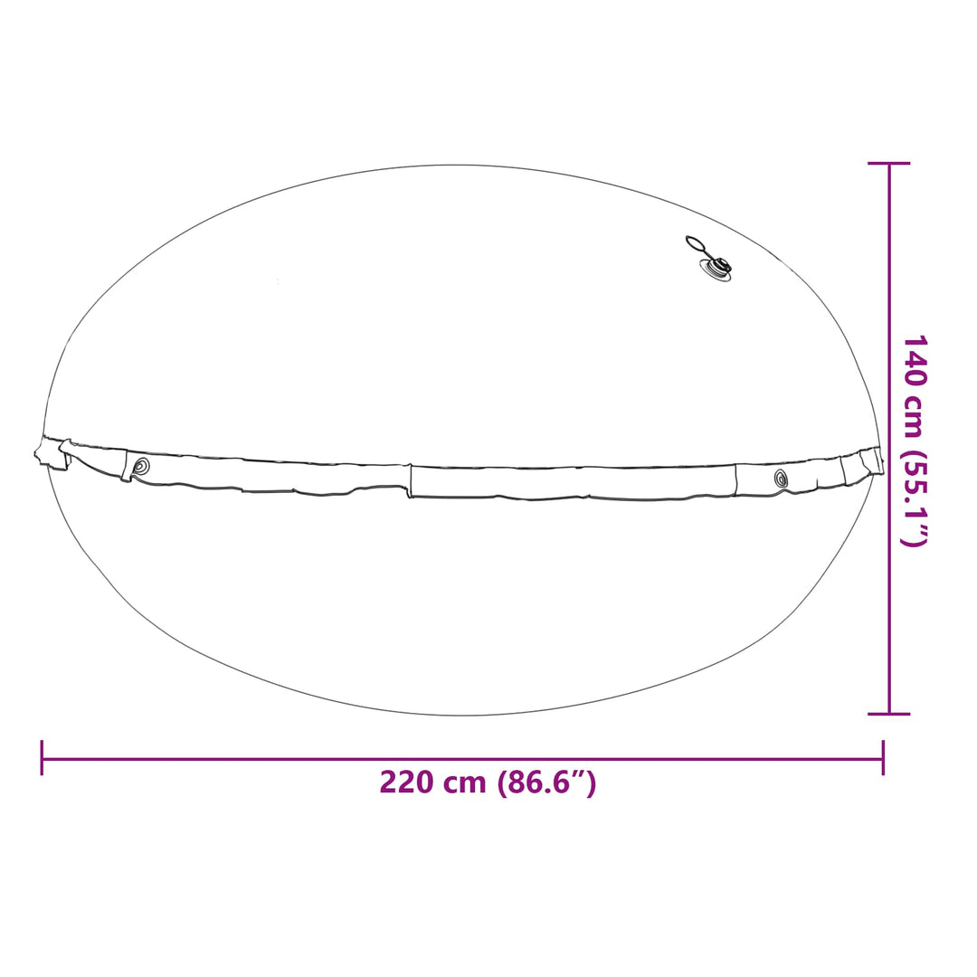 Vinter pool pude Blå Ø 220 x 140 cm PVC