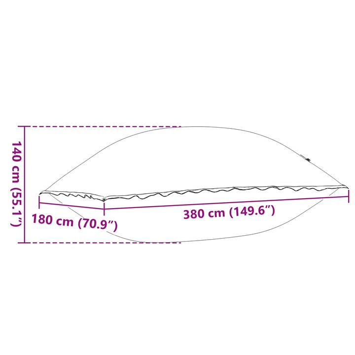 Vinter pool pude Blå 380 x 180 x 140 cm PVC