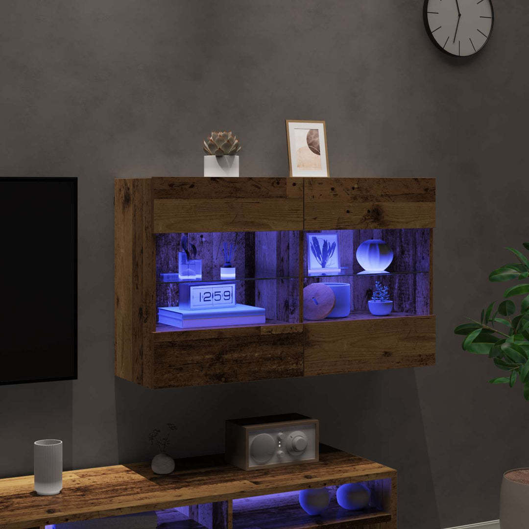 TV vægskab Gammelt træ 98,5 x 30 x 60,5 cm Konstrueret træ