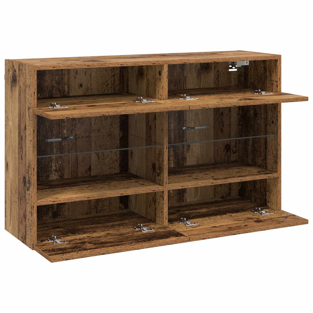 TV vægskab Gammelt træ 98,5 x 30 x 60,5 cm Konstrueret træ