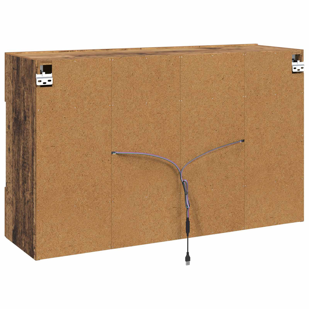 TV vægskab Gammelt træ 98,5 x 30 x 60,5 cm Konstrueret træ