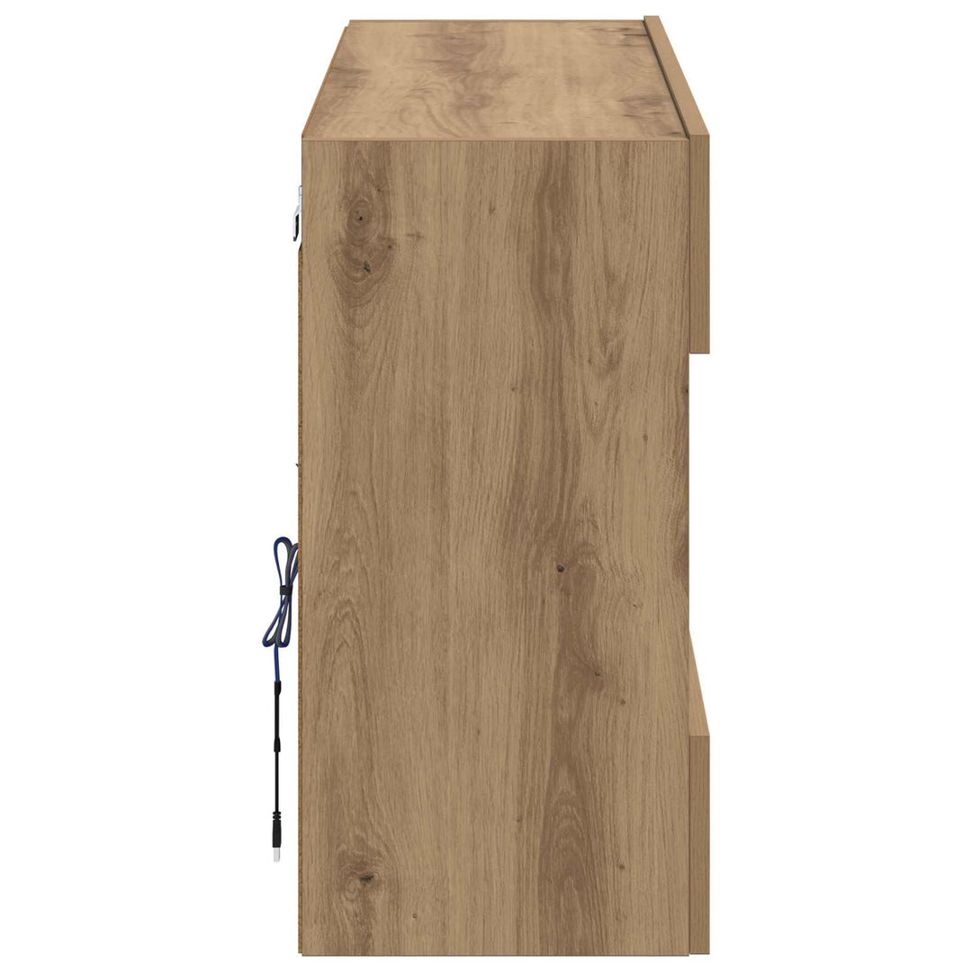 TV vægskab Artisan Egetræ 98,5 x 30 x 60,5 cm Konstrueret træ