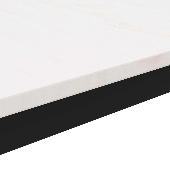 Sofabord Hvid 40 x 40 x 36 cm Massiv fyrretræ