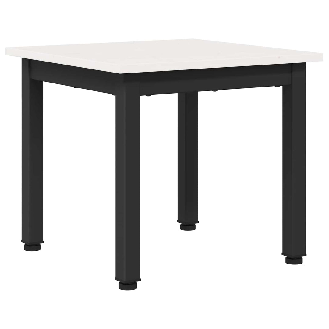Sofabord Hvid 40 x 40 x 36 cm Massiv fyrretræ