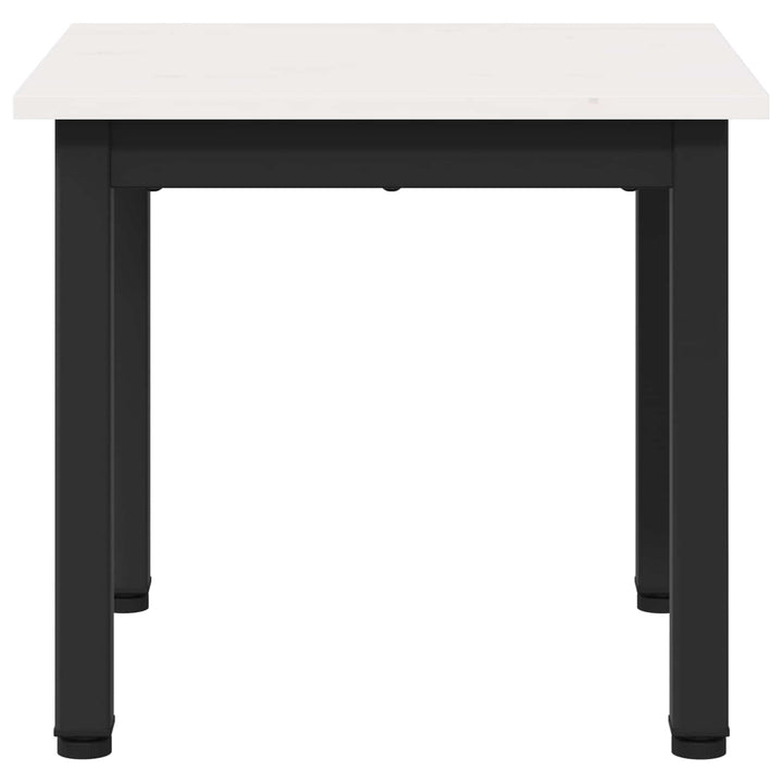 Sofabord Hvid 40 x 40 x 36 cm Massiv fyrretræ