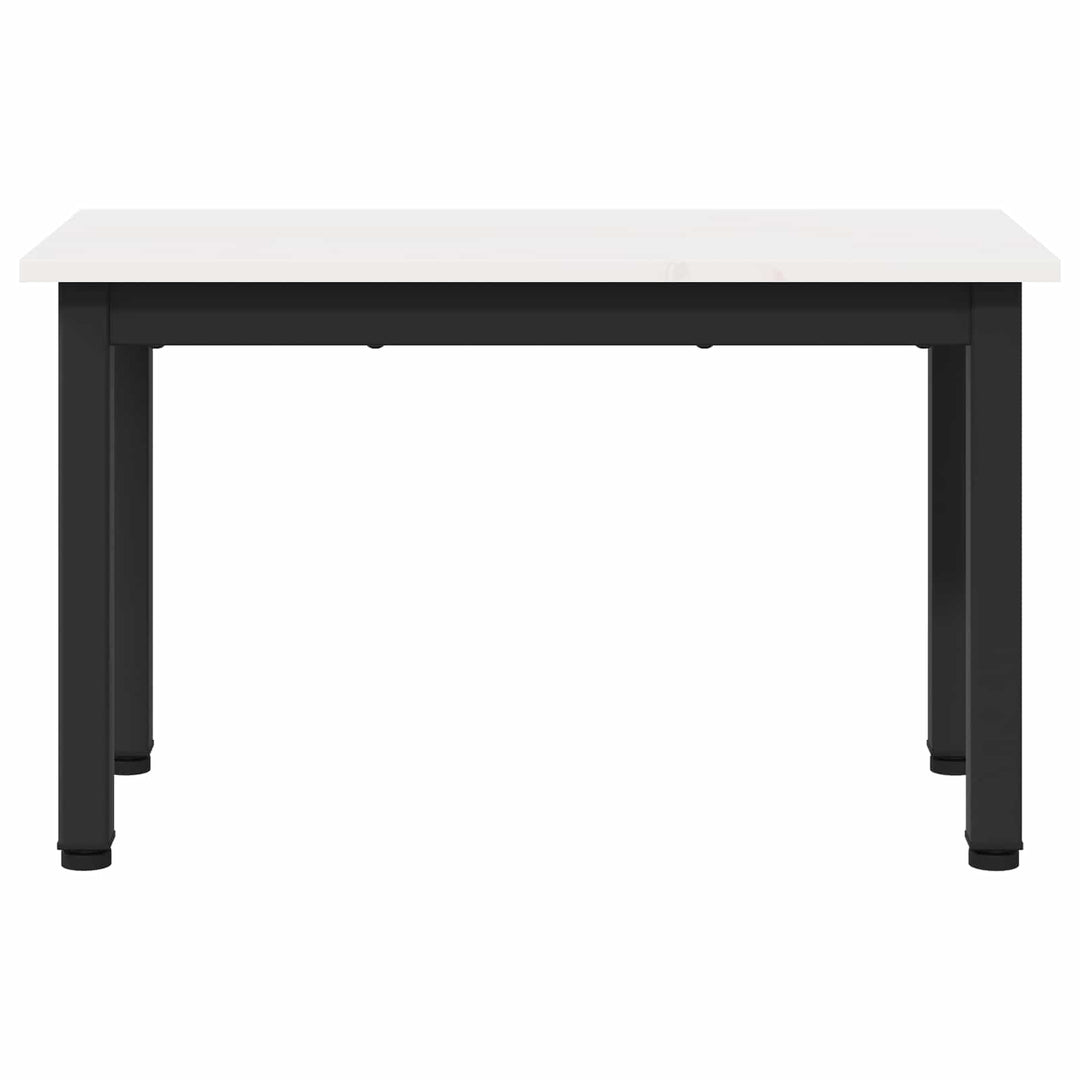 Sofabord Hvid 60 x 30 x 36 cm Massiv fyrretræ