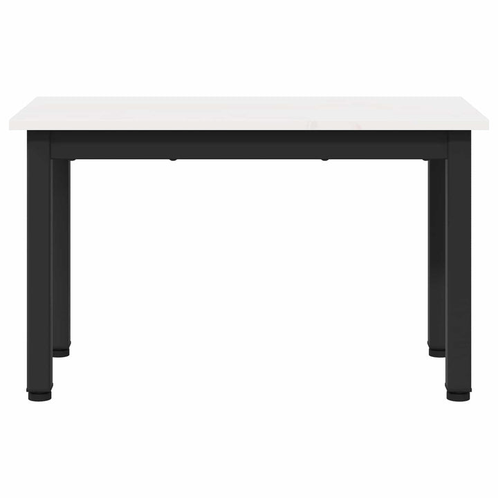 Sofabord Hvid 60 x 30 x 36 cm Massiv fyrretræ